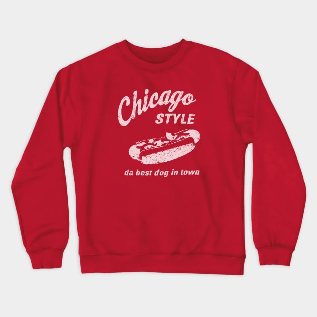 Chicago Style Hot Dog, da best dog in town Crewneck Sweatshirt by Alema Art